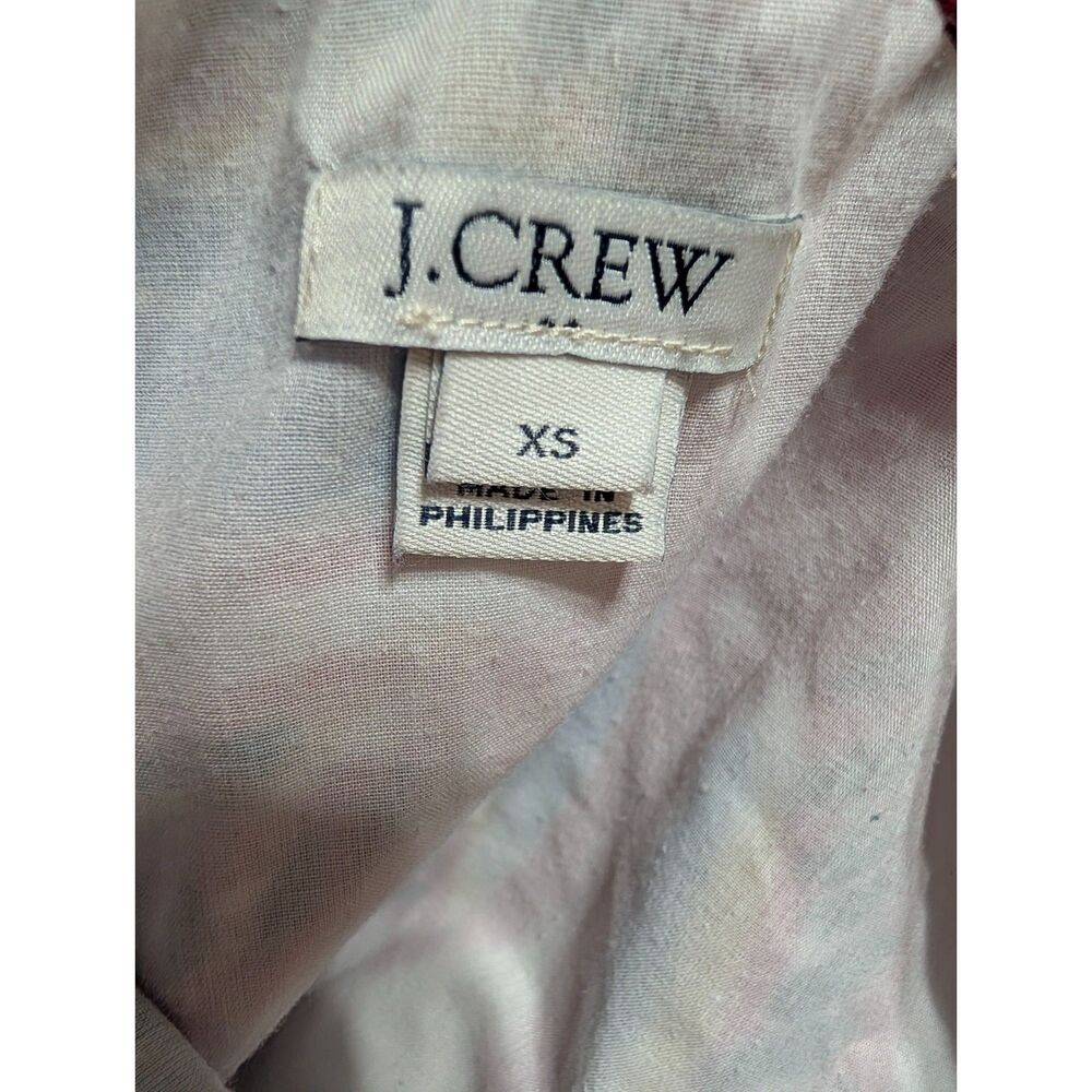 J. Crew One Shoulder Linen Dress XS Floral Resort Coastal Chic Summer Vacation - Picture 6 of 9